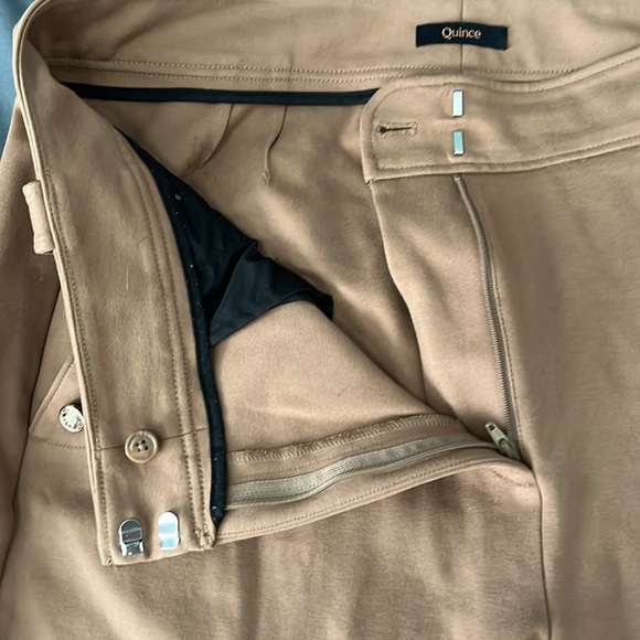 Quince Stretch Ponte Mariner Pants Pecan Size XL - Picture 2 of 9
